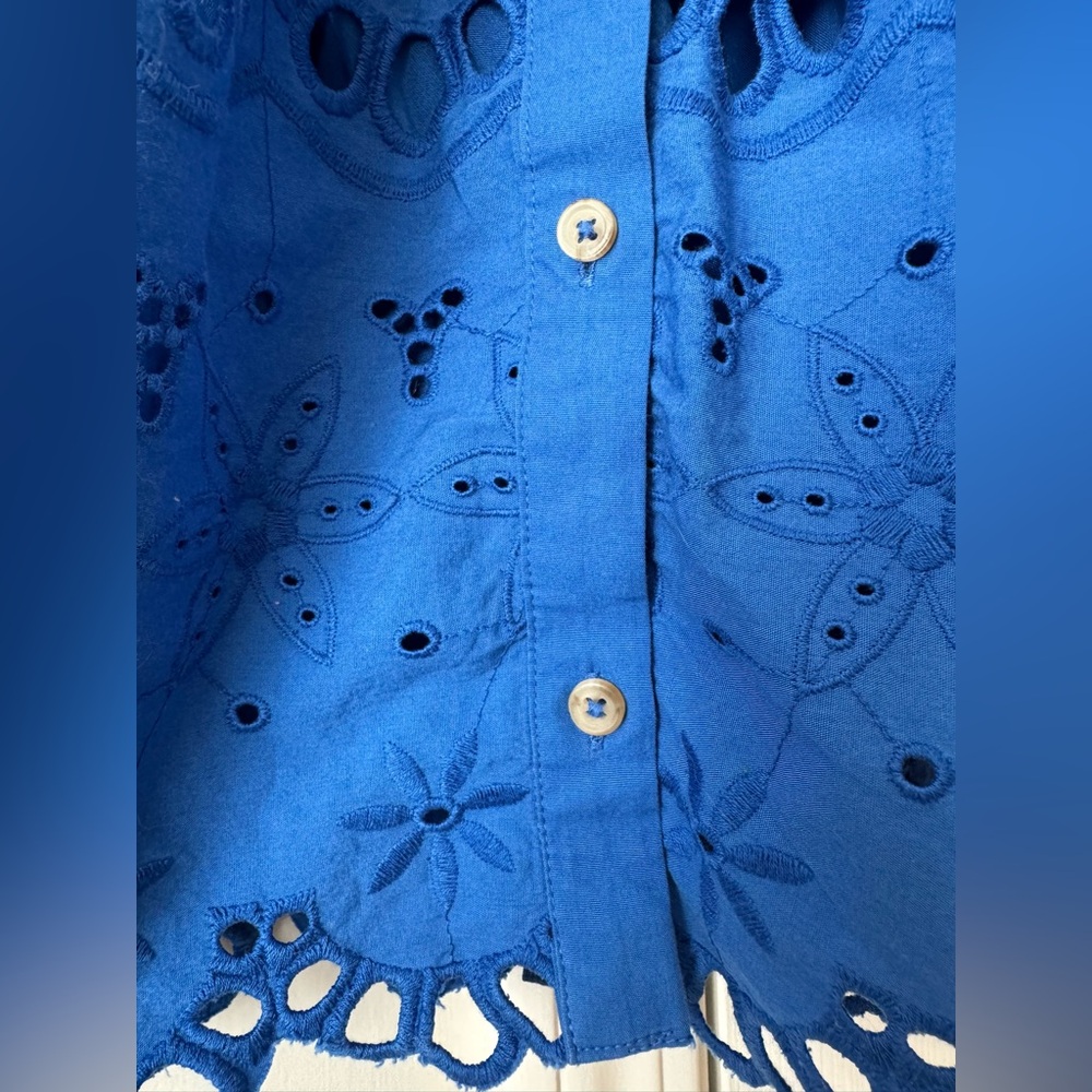 Anthropologie Tallulah Puff Sleeve Eyelet Mini Dress, Size XS - Picture 10 of 14